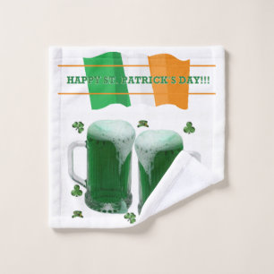 St. Patrick's Day Bathroom Towel Sets Beer