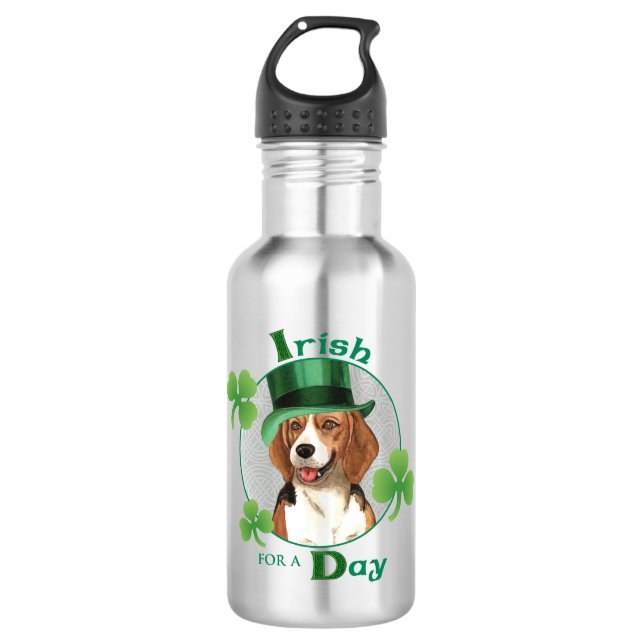 St. Patrick's Day Beagle 532 Ml Water Bottle (Front)
