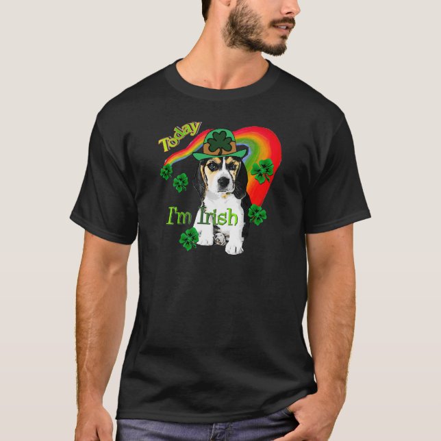 St. Patrick's Day Beagle T-Shirt (Front)