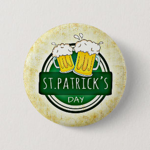  St.Patrick's Day Beer  6 Cm Round Badge