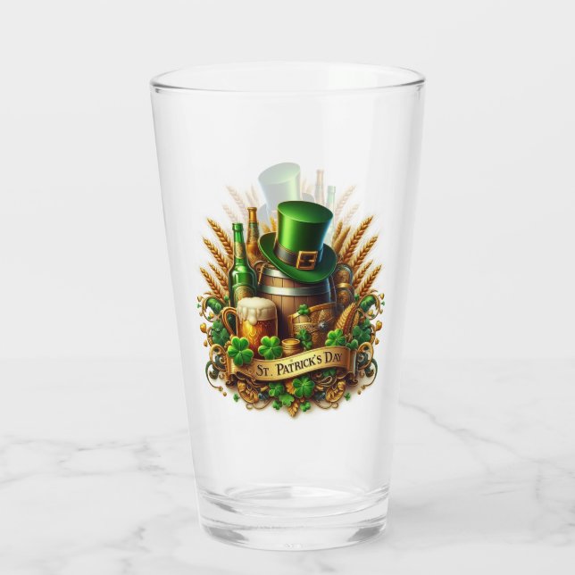  St Patrick's Day Beer Elements  Glass (Back)