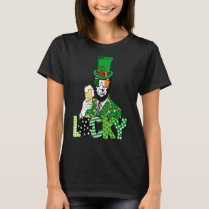 St Patrick's Day Beer Funny Lucky Abraham Lincoln T-Shirt