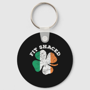 St Patrick's Day Beer Whiskey Drinking Fit Shaced Key Ring