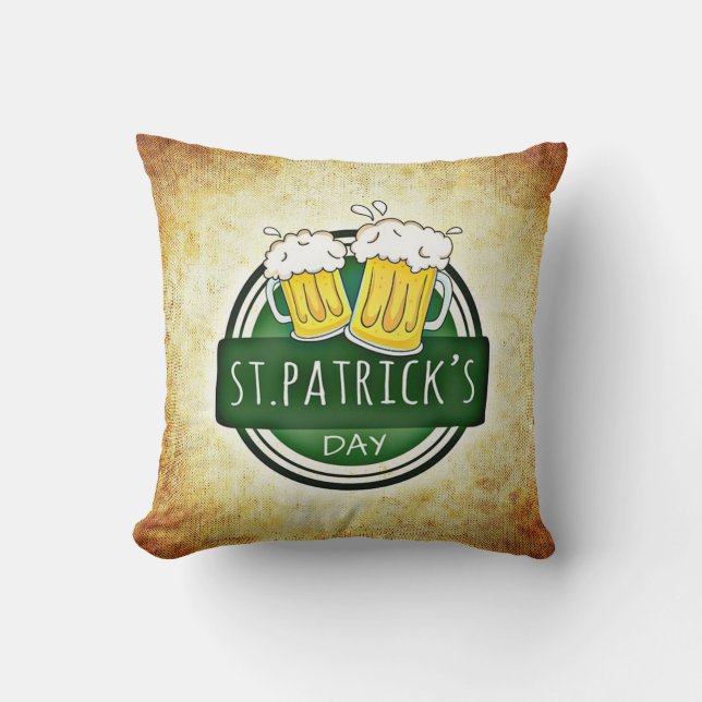St. Patrick's Day Beers Cushion (Front)