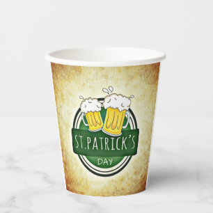 St. Patrick's Day Beers Paper Cups