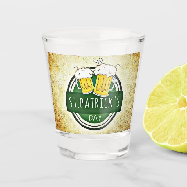 St. Patrick's Day Beers Shot Glass (Front)