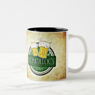 St. Patrick's Day Beers Two-Tone Coffee Mug