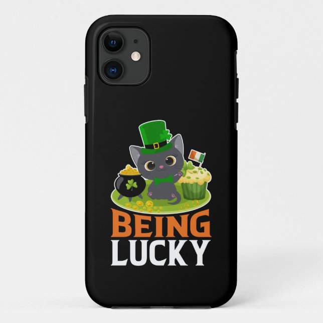St. Patrick's Day Being Lucky Case-Mate iPhone Case (Back)