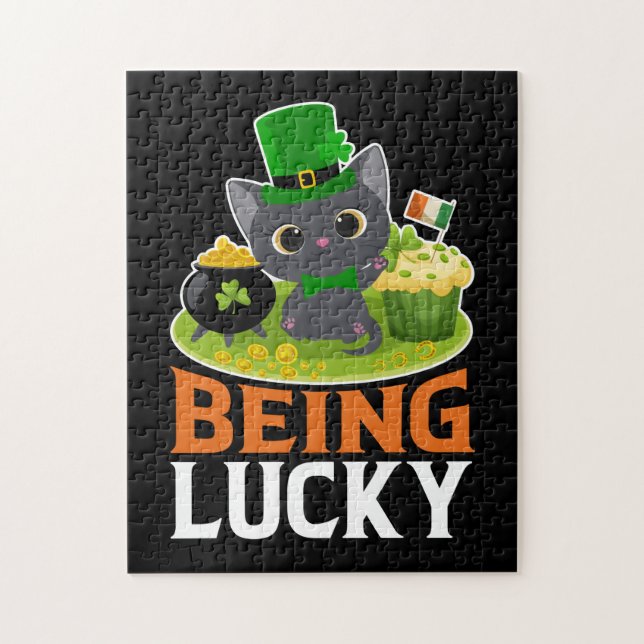 St. Patrick's Day Being Lucky Jigsaw Puzzle (Vertical)