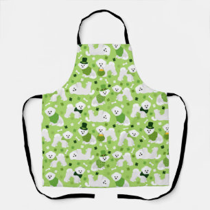St. Patrick's Day Bichon Frise Apron
