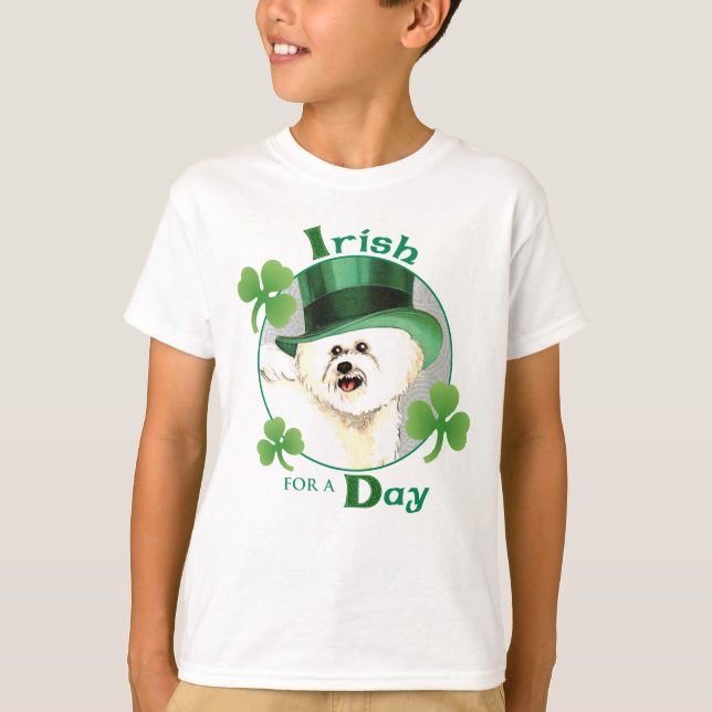 St. Patrick's Day Bichon T-Shirt (Front)