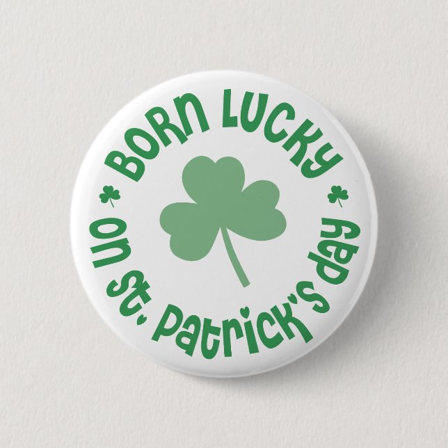 St Patricks Day Birthday 6 Cm Round Badge (Front)