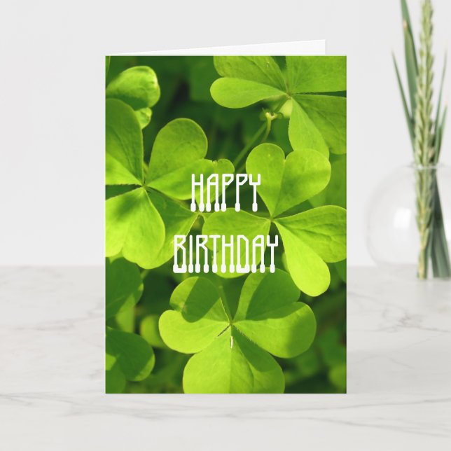 St. Patrick's Day Birthday Card (Front)