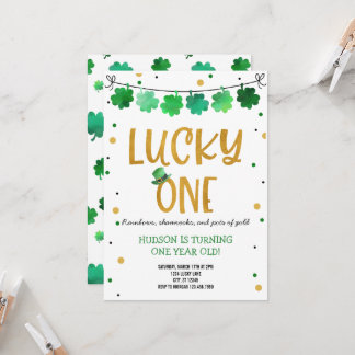 St. Patrick's Day Birthday Invitation Lucky One