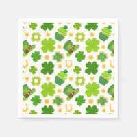 St. Patrick's Day Birthday Lucky Shamrocks Pattern