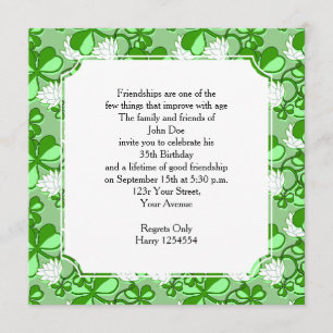 St. Patrick's Day Birthday Party Invitation