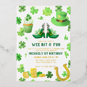 St. Patrick's Day Birthday Party Invitation