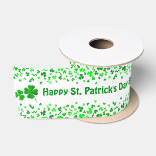 St Patrick's Day Birthday Personalized Name Satin Ribbon