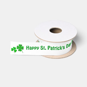 St Patrick's Day Birthday Personalized Name Satin Ribbon