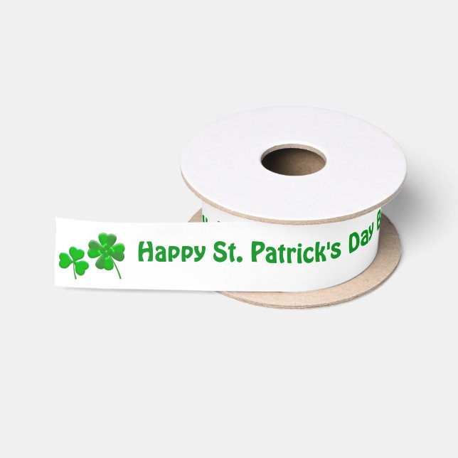 St Patrick's Day Birthday Personalized Name Satin Ribbon (Spool)