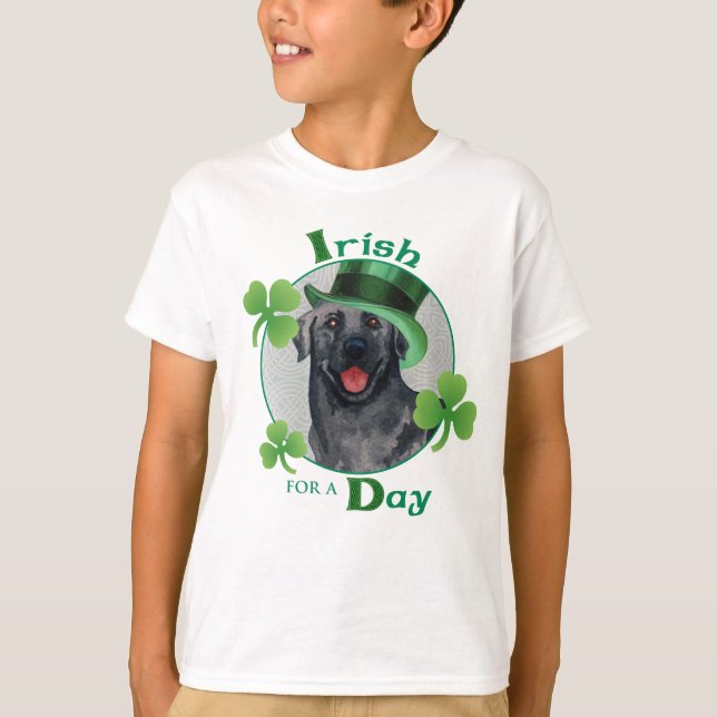 St. Patrick's Day Black Lab T-Shirt (Front)