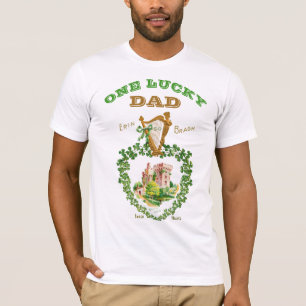 St Patrick's Day Blarney Castle Irish Lucky Dad T-Shirt