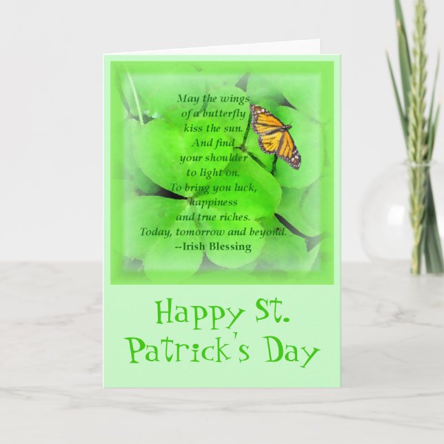 St. Patrick's Day Blessing Card (Front)