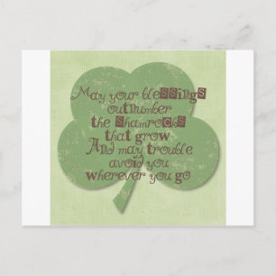 St. Patricks Day Blessing Postcard