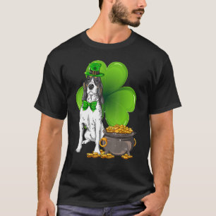 St Patrick's Day Bluetick Coonhound Shamrock Pet D T-Shirt