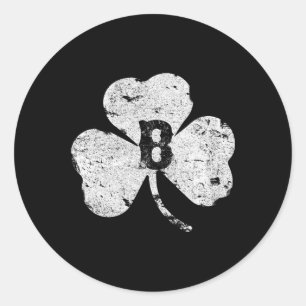 St. Patricks Day Boston Distressed Irish Shamrock  Classic Round Sticker
