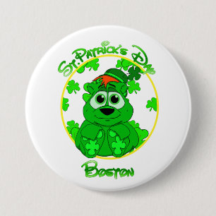 St Patrick's Day Boston feat Lil Clover 7.5 Cm Round Badge