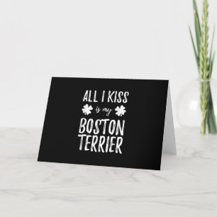 St Patricks Day Boston Terrier Dog Mum Funny Irish Holiday Card