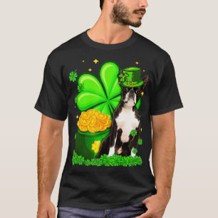 St Patrick's Day Boston Terrier Shamrock Pet Dog L T-Shirt