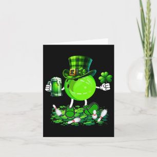 St. Patrick's Day Bowling Drinking Beer Lover Play Card