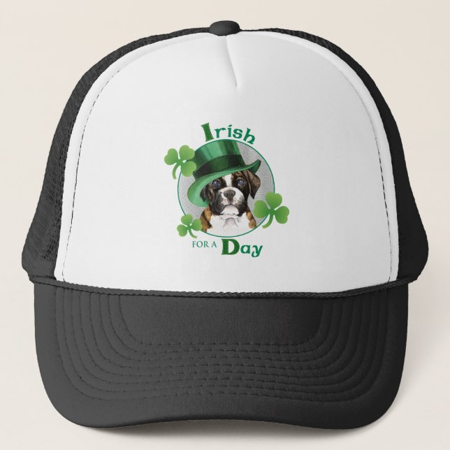 St. Patrick's Day Boxer Trucker Hat (Front)