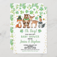 St Patrick's Day Boy Baby Shower Shamrock Animals