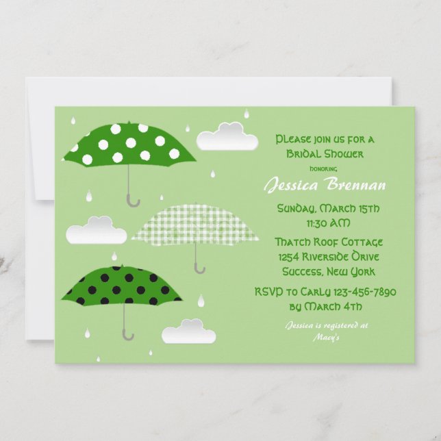 St. Patrick's Day Bridal Shower Invitation (Front)