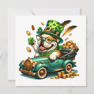 St. Patrick's Day Bulldog Holiday Card