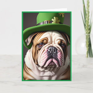 St. Patrick's Day Bulldog Holiday Card