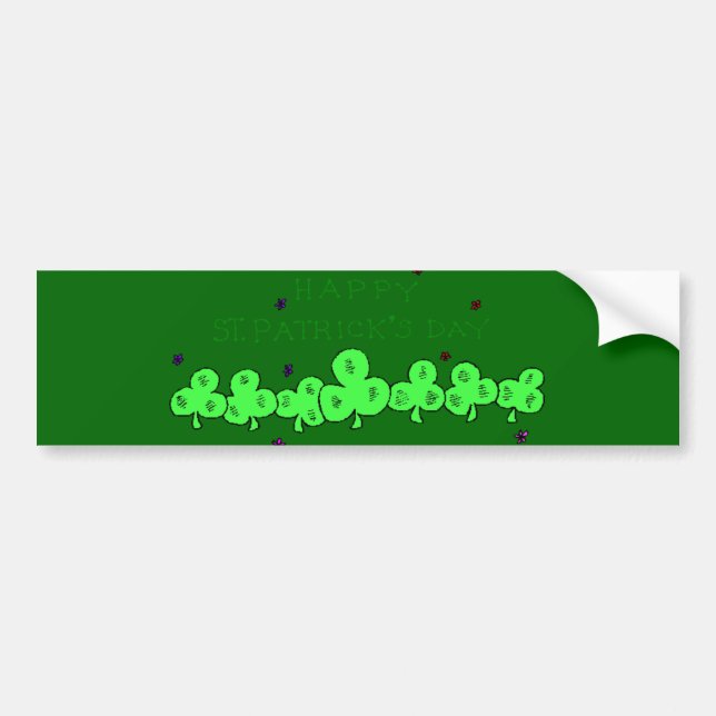 St. Patrick's Day Bumper Sticker (Front)