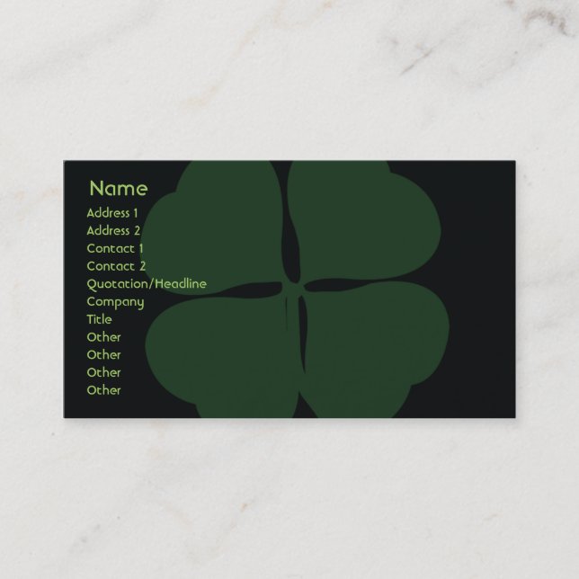 St. Patrick's Day - Business Business Card (Front)