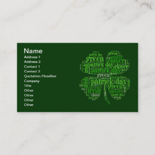 St. Patrick's Day Business Card