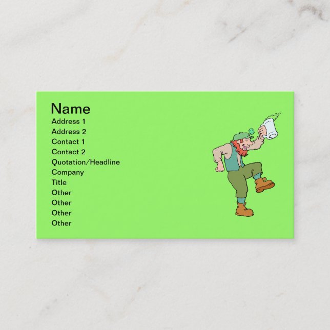 St. Patrick's Day Business Card (Front)