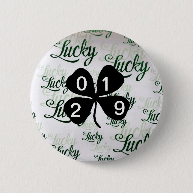 St Patrick's Day Button with year (Front)