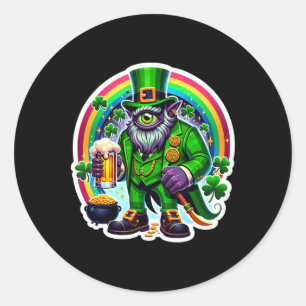 St Patrick's Day Bylor Of The Evil Eye Irish Demon Classic Round Sticker