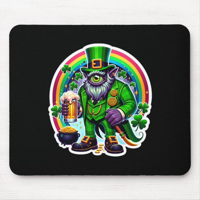 St Patrick's Day Bylor Of The Evil Eye Irish Demon Mouse Mat (Front)