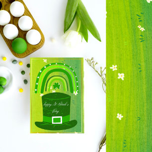 St. Patrick's Day Card featuring a green hat