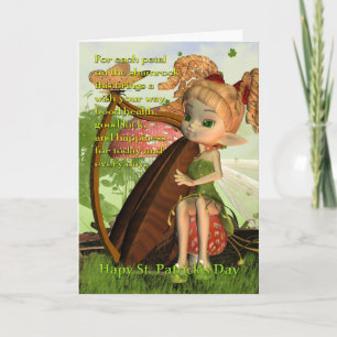 St. Patrick's Day Card - Shamrock Irish Fairy