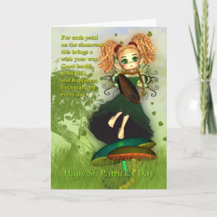 St. Patrick's Day Card - Shamrock Irish Fairy