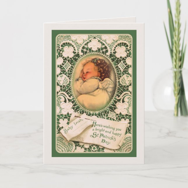 St. Patrick's Day Card w/angel & verse (Front)